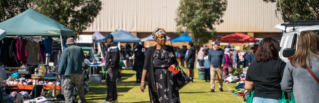 Image of community members at Mirrabooka Community Markets